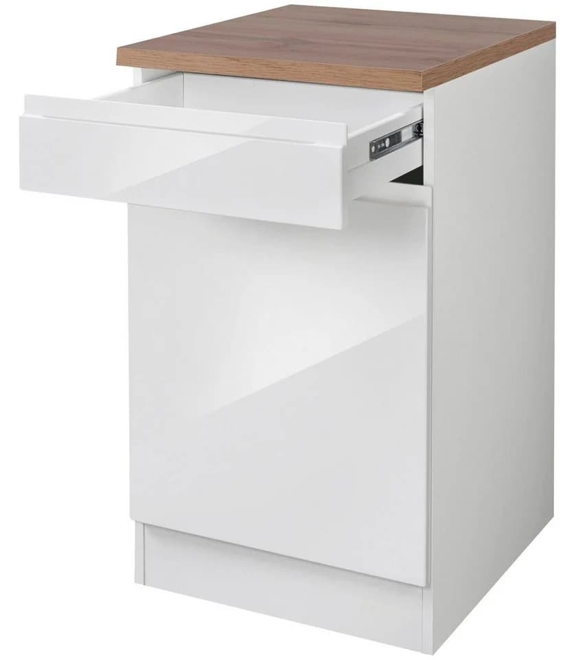 Kochstation KS-Virginia Unterschrank Weiß Hochglanz 50cm - Bild 4
