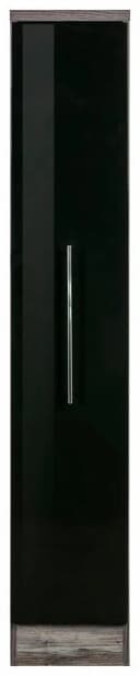 Kochstation Apothekerschrank KS-Samos Schwarz Hochglanz Bild 1