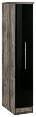 Kochstation Apothekerschrank KS-Samos Schwarz Hochglanz Bild 2