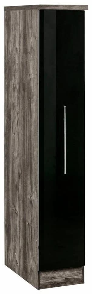 Kochstation Apothekerschrank KS-Samos Schwarz Hochglanz - Bild 2