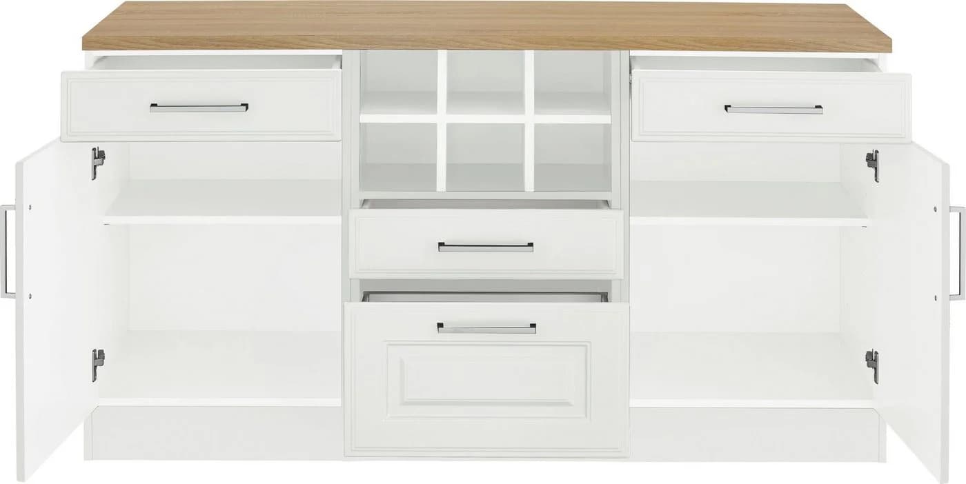 Unterschrank KOCHSTATION KS-Stockholm Weiß Matt MDF - Bild 4