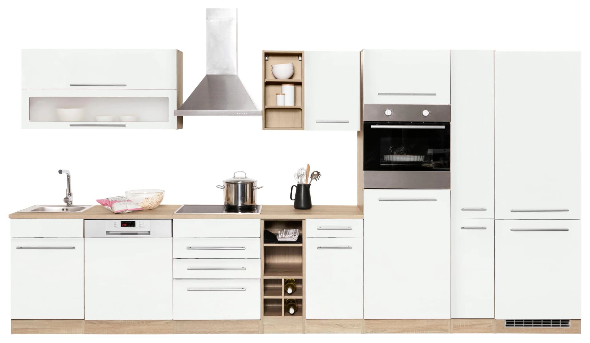 KOCHSTATION "KS-Eton" mit E-Geräten Breite 390 cm