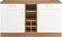 Kochstation KS-Colmar Unterschrank Weiß 150cm 2 Schubkästen 2 Türen Bild 2