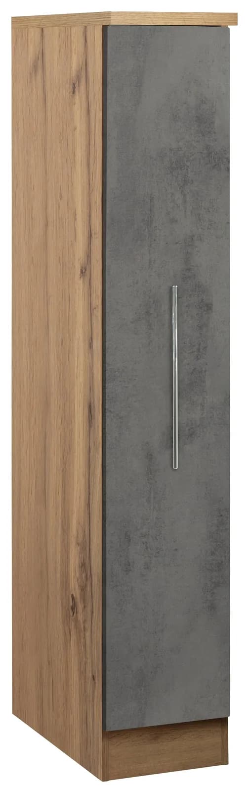 Kochstation Apothekerschrank KS-Samos Grau Betonoptik
