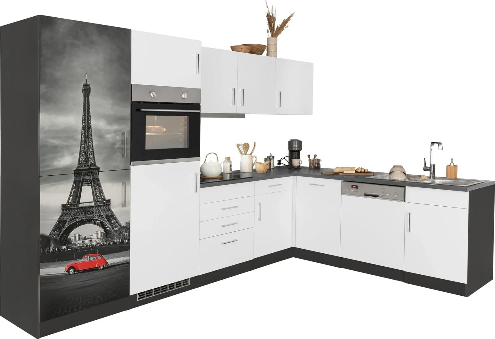 Küchenzeile KS-Paris - Modern mit Fotomotiv