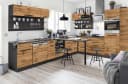 Klapphängeschrank KS-Tulsa Kochstation Braun Wotaneiche Bild 1