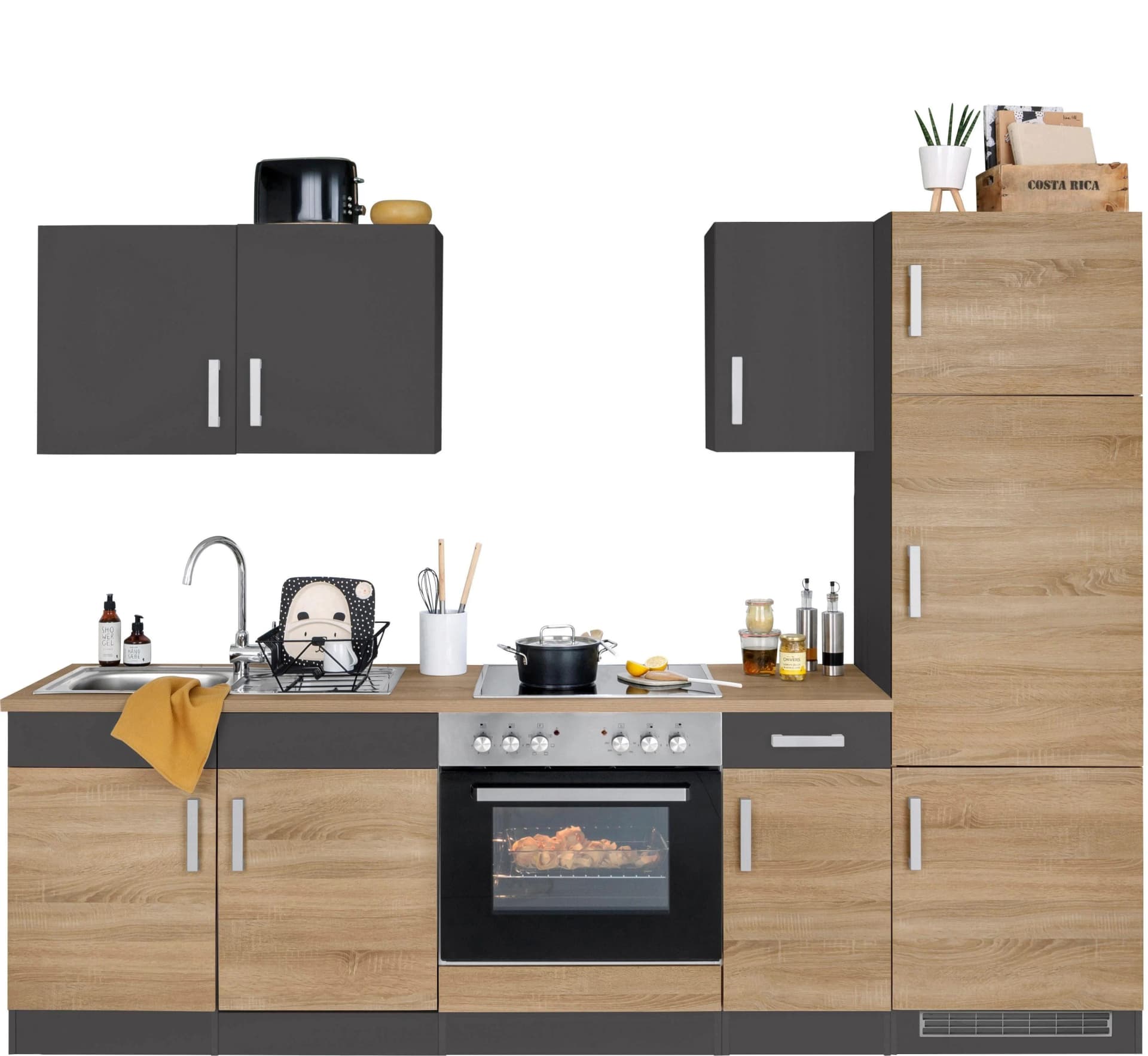 KOCHSTATION "KS-Gera" Breite 270 cm mit E-Geräten und Arbeitsplatte