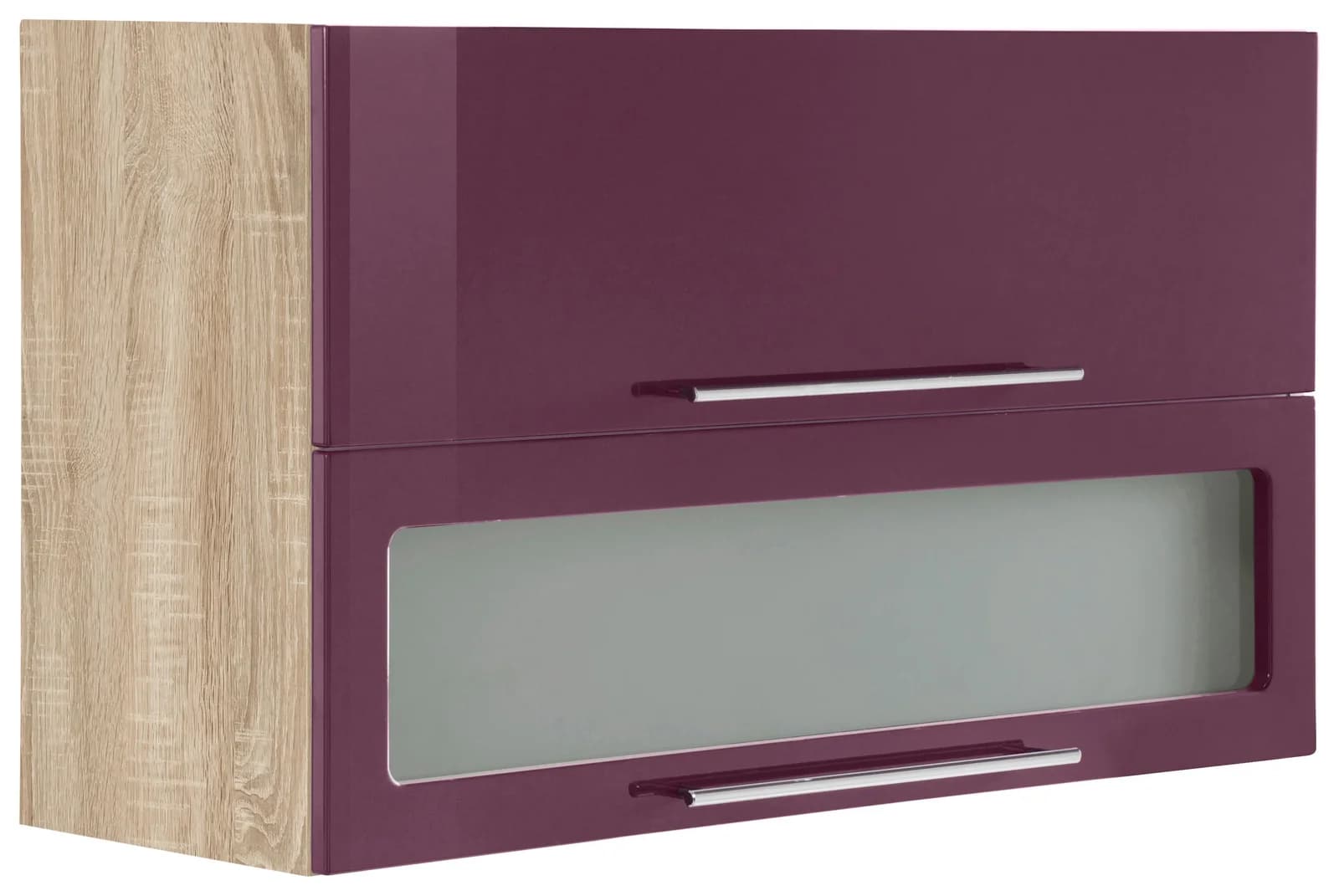 Klapphängeschrank KS-Eton Aubergine Hochglanz 2 Klappen