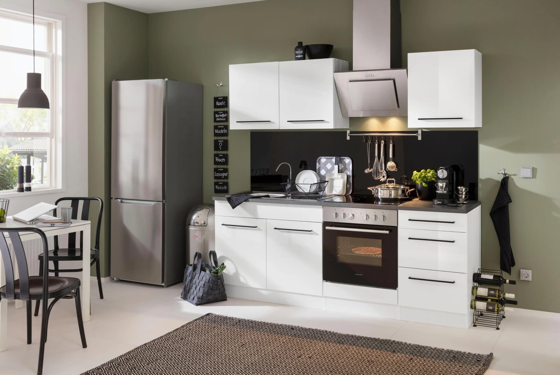Hängeschrank KOCHSTATION KS-Tulsa Weiß Hochglanz 50cm