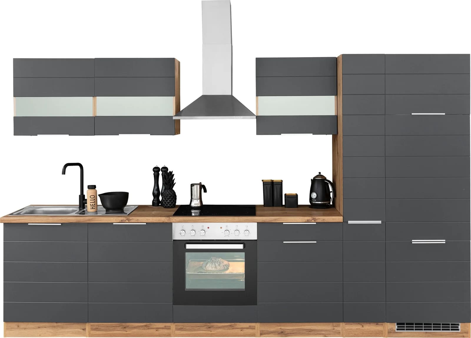 Küchenzeile KOCHSTATION KS-Luhe 330cm mit E-Geräten
