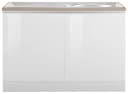 Kochstation KS-Ohio Spülenschrank Weiß Hochglanz 120cm Bild 1