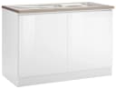 Kochstation KS-Ohio Spülenschrank Weiß Hochglanz 120cm Bild 2
