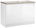 Kochstation KS-Ohio Spülenschrank Weiß Hochglanz 120cm Bild 5