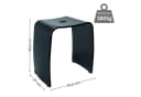 Libaro Duschhocker MERAN Acryl Schwarz Modern Bild 3
