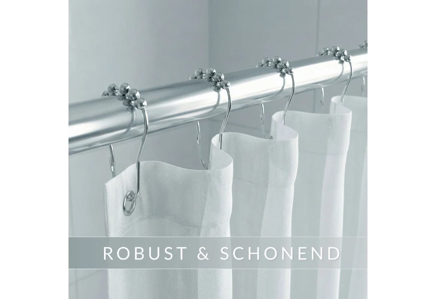 Libaro Duschvorhangstange 160 cm Universal-Set