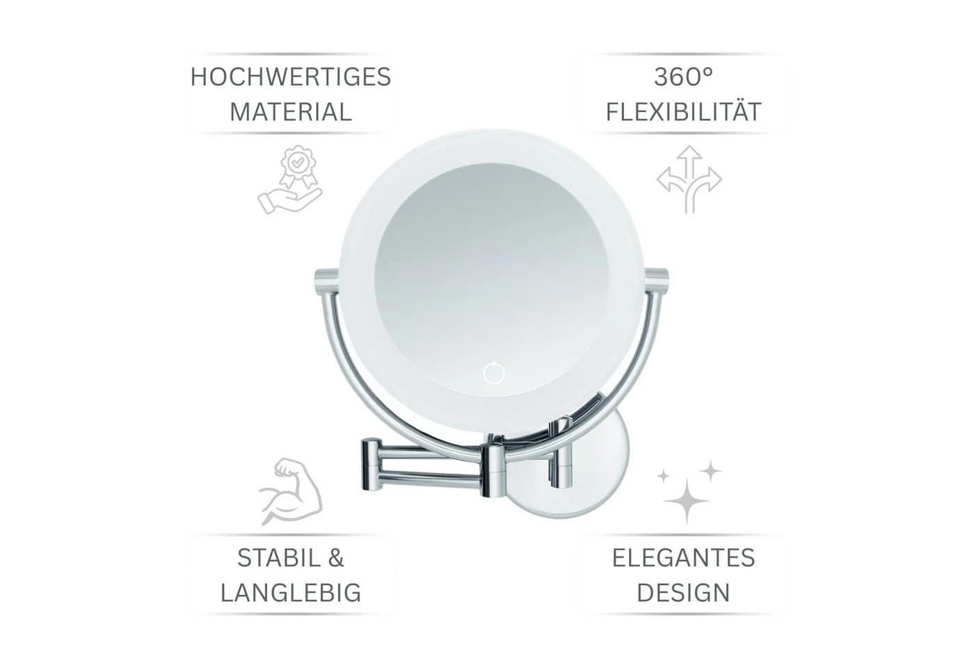 Libaro Kosmetikspiegel TOKIO LED Schminkspiegel mit 3-fach & 7-fach Vergrößerung - Bild 4