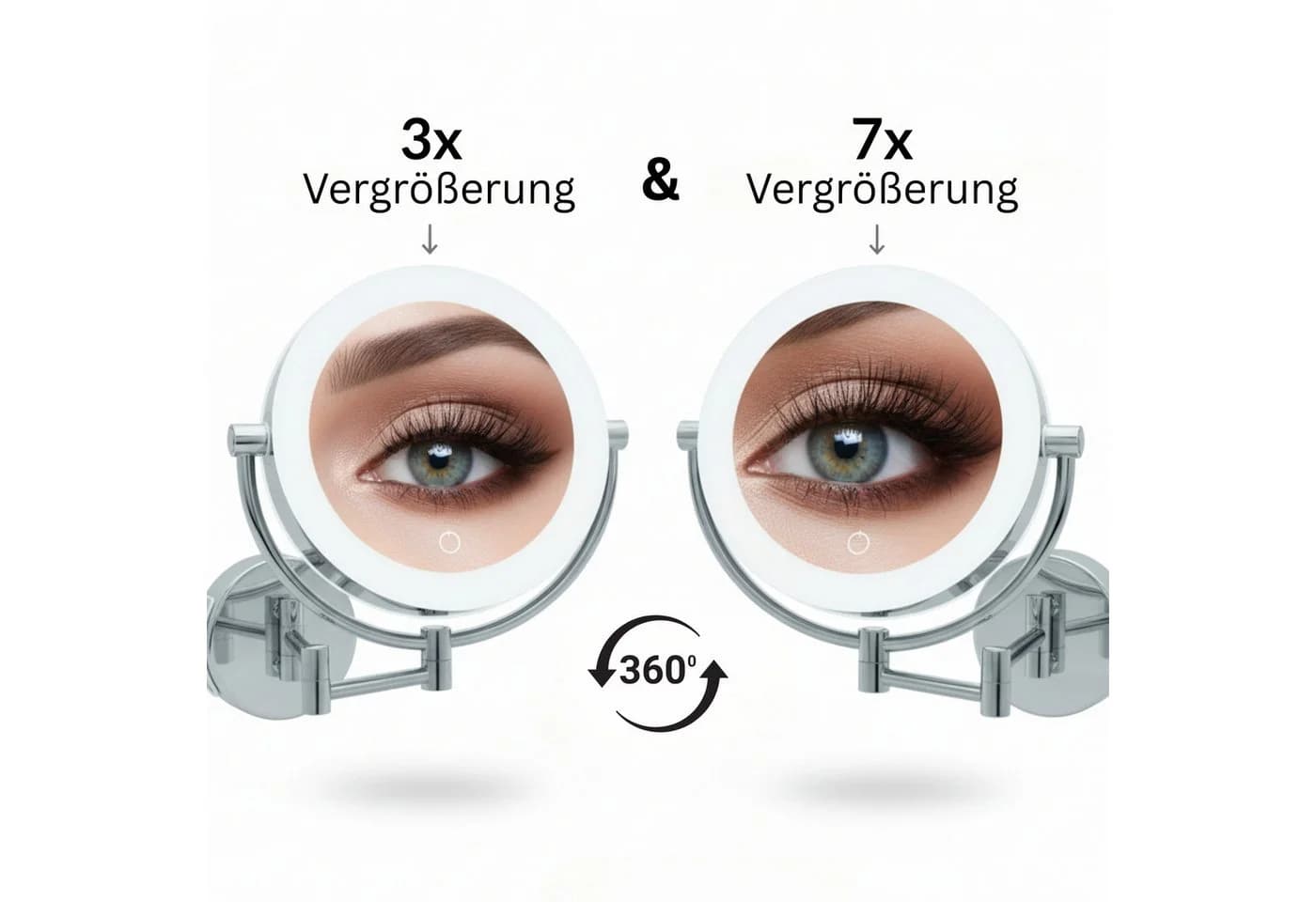 Libaro Kosmetikspiegel TOKIO LED Schminkspiegel mit 3-fach & 7-fach Vergrößerung - Bild 5