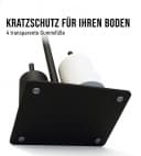 Libaro Palermo WC-Garnitur Toilettenpapierhalter mit Toilettenbürste Schwarz Metall Bild 3