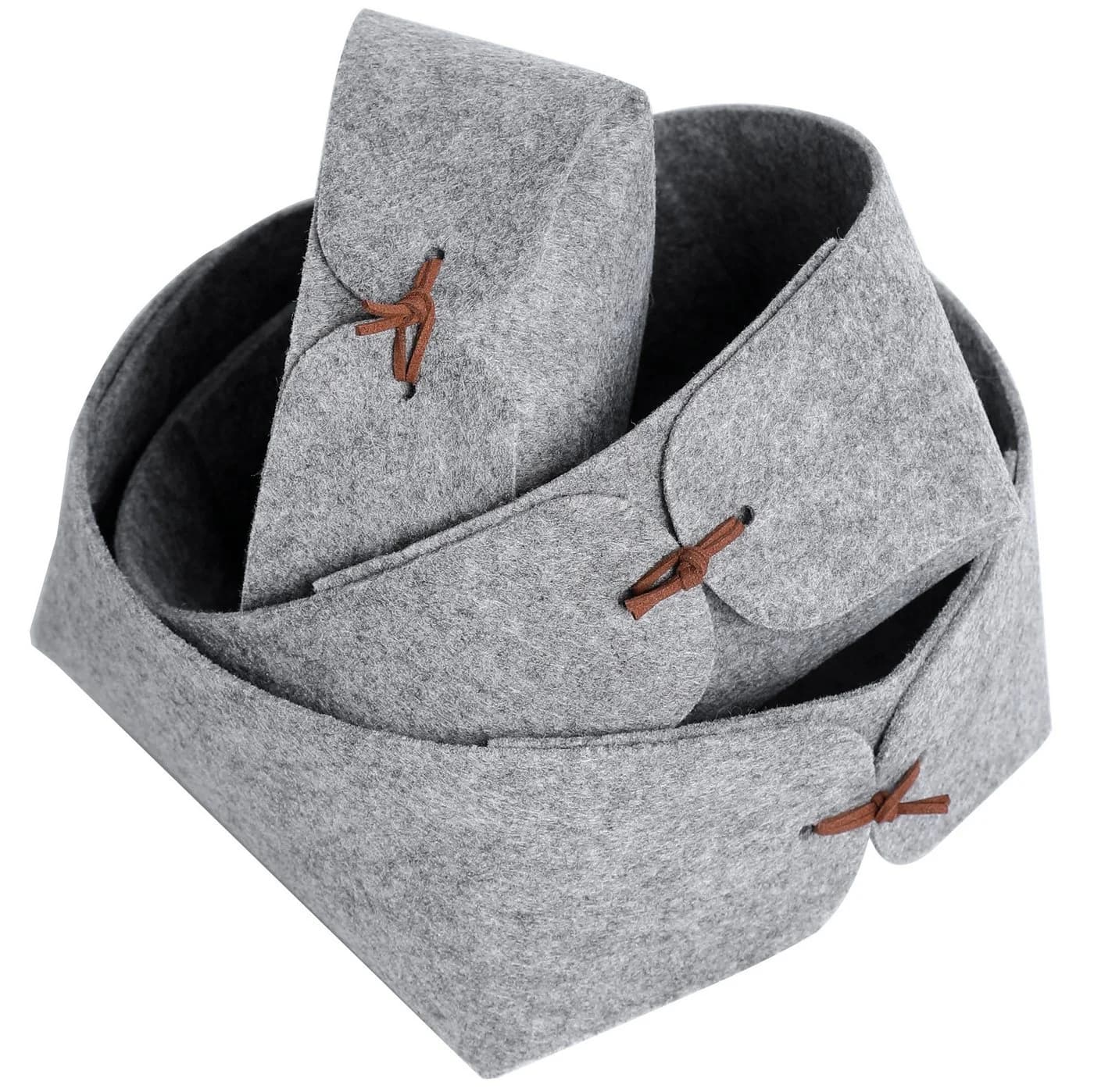 Libaro Badorganizer Aufbewahrungsbox stapelbar Ordnungsboxen Aufbewahrungskorb Stoff grau (3er-Set) - Bild 2