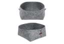 Libaro Badorganizer Aufbewahrungsbox stapelbar Ordnungsboxen Aufbewahrungskorb Stoff grau (3er-Set) Bild 4