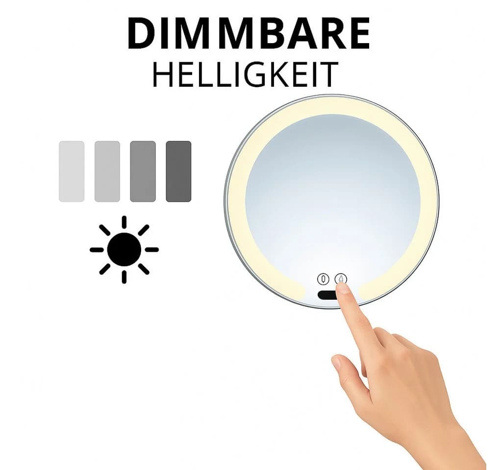 Libaro Kosmetikspiegel mit Sensor und Dimmer LED 7-fach Vergrößerung VITTORA - Bild 3