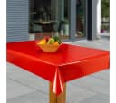 Laro Tischdecke Wachstuch Abwaschbar Uni Rot Rechteckig Bild 1