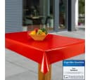 Laro Tischdecke Wachstuch Abwaschbar Uni Rot Rechteckig Bild 2