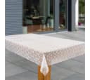 Laro Tischdecke Wachstuch-Tischdecken Abwaschbar Weißes Blümchen Rechteckig Bild 1
