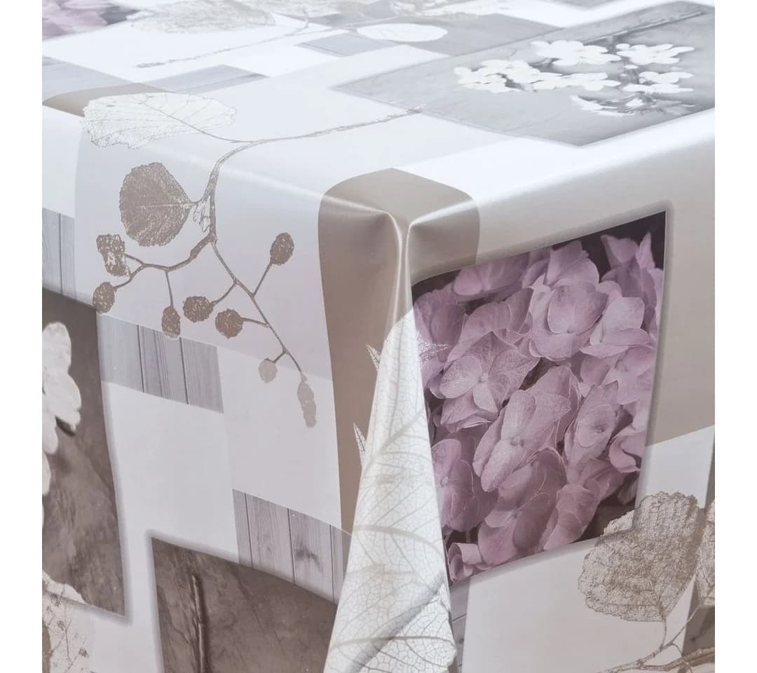 Laro Wachstuch-Tischdecke Hotensia Blossom Rechteckig