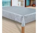 Laro Tischdecke Wachstuch-Tischdecken Abwaschbar Dhalia Silber Rechteckig Bild 1
