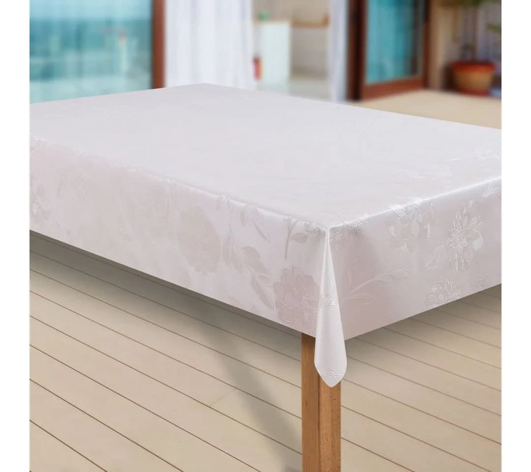 laro Tischdecke Wachstuch-Tischdecken Abwaschbar Dhalia Creme