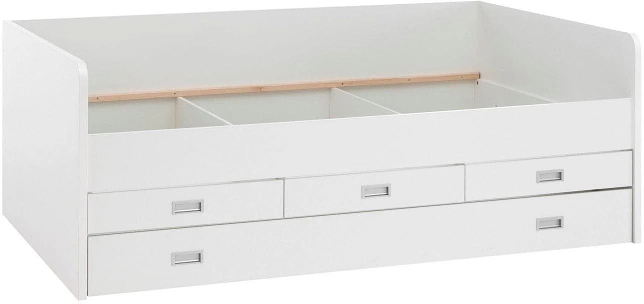 BEGABINO Funktionsbett Alaska Weiß mit 2 Liegeflächen und Schubkästen - Bild 3