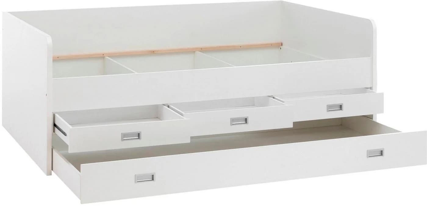 BEGABINO Funktionsbett Alaska Weiß mit 2 Liegeflächen und Schubkästen - Bild 4