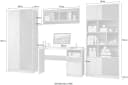 BEGABINO Jugendzimmer-Set Karla Grau Eiche Kleiderschrank Schreibtisch Bild 5