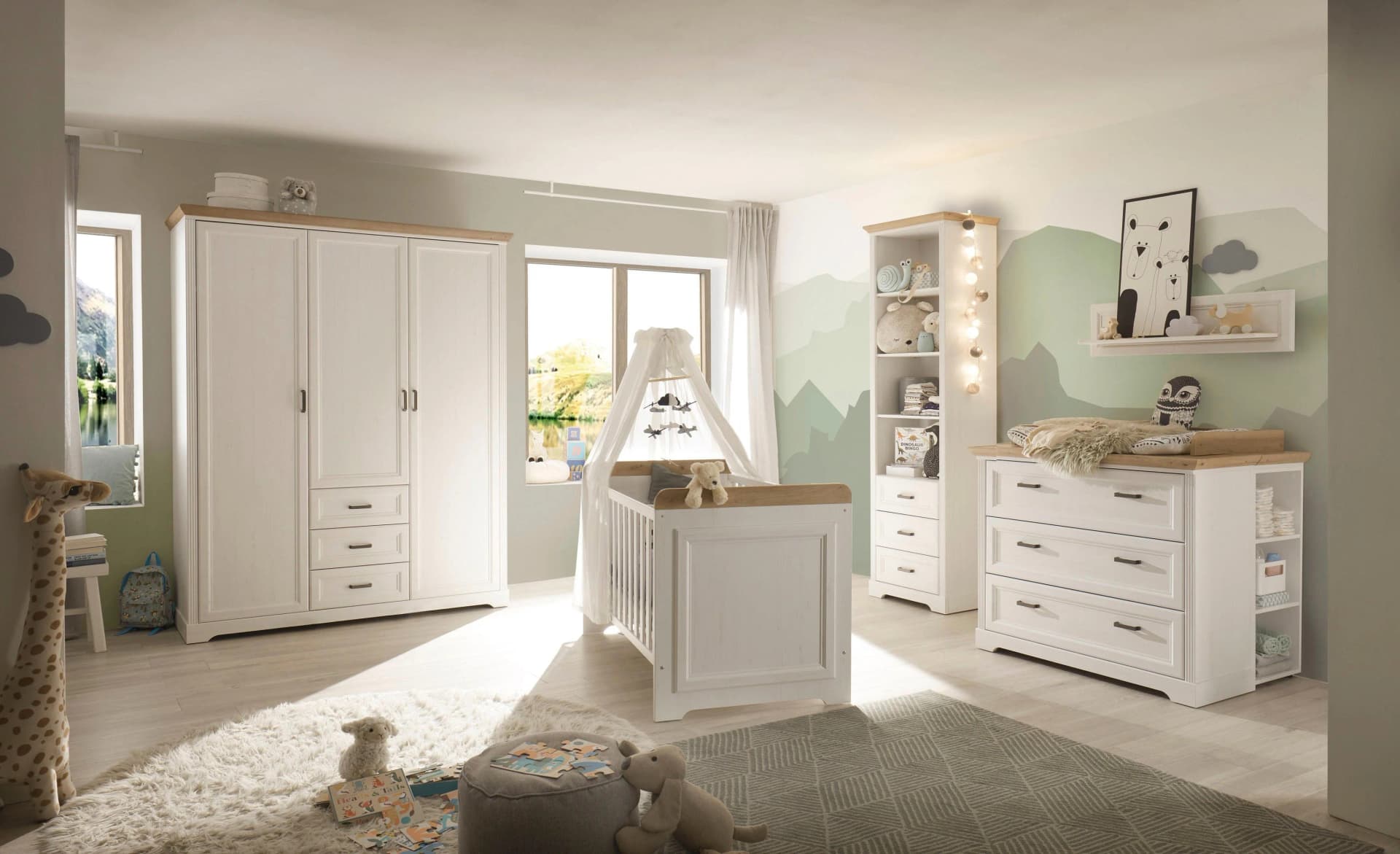 Babyzimmer-Komplettset BEGABINO "Jasmin" Anderson Pine