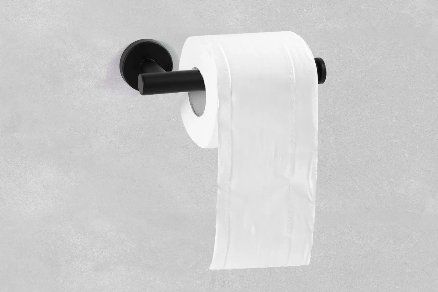 Ambrosya Toilettenpapierhalter Schwarz Edelstahl Klopapierhalter WC - Bild 5
