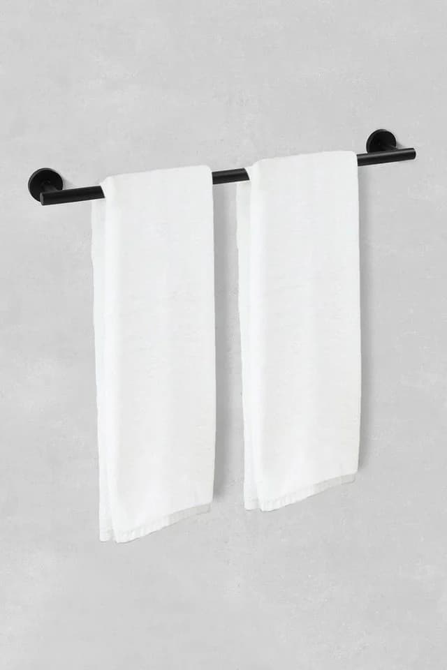 Ambrosya Handtuchhalter Schwarz Edelstahl Badetuchstange - Bild 5