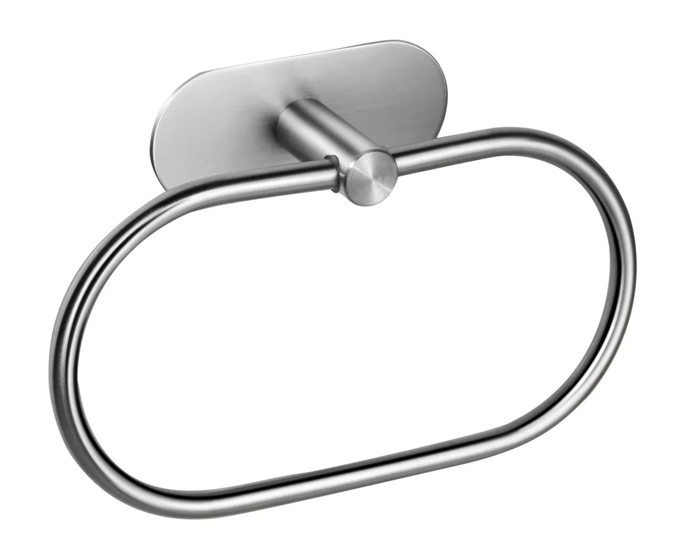 Ambrosya Selbstklebender Handtuchring aus gebürstetem Edelstahl Silber - Bild 2