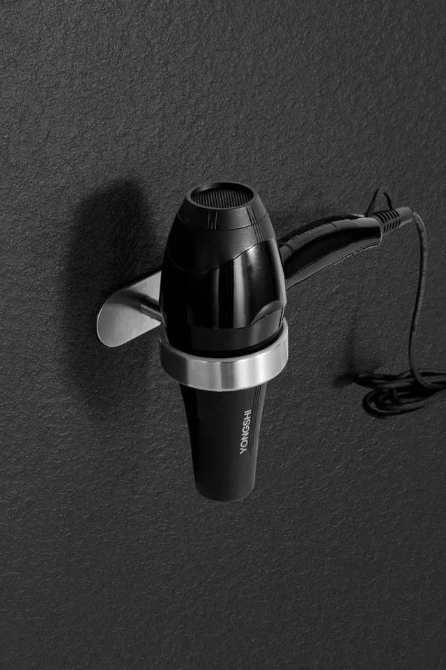 Ambrosya Haartrocknerhalter aus Edelstahl - Silber Modern - Bild 4