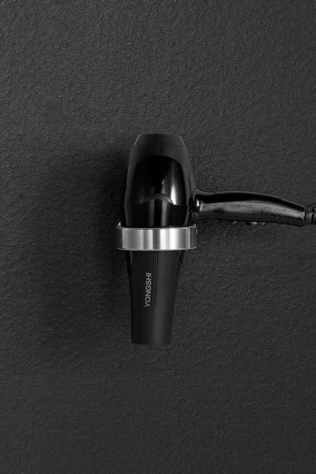 Ambrosya Haartrocknerhalter aus Edelstahl - Silber Modern - Bild 5