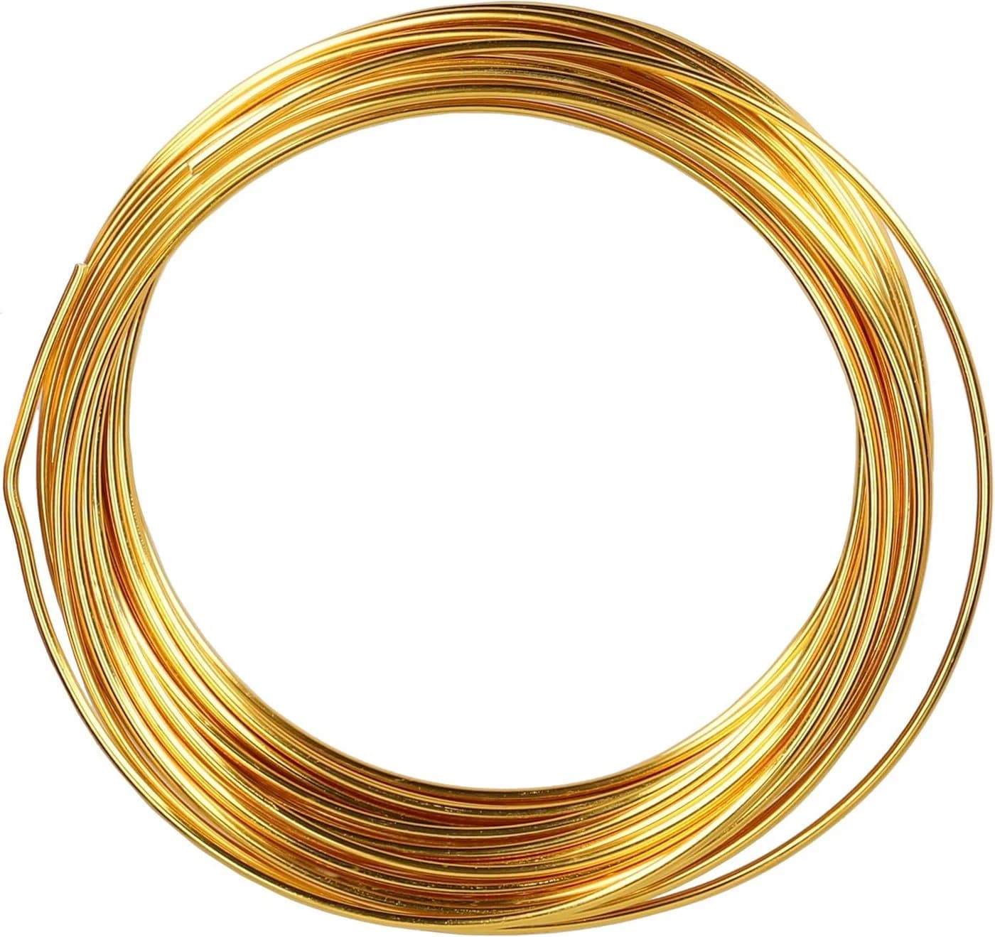 mumbi Basteldraht Aluminium Gold 10m, 2mm stark – Schmuck- & Dekodraht DIY