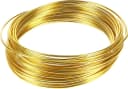 mumbi Basteldraht Aluminium Gold 10m, 2mm stark – Schmuck- & Dekodraht DIY Bild 2