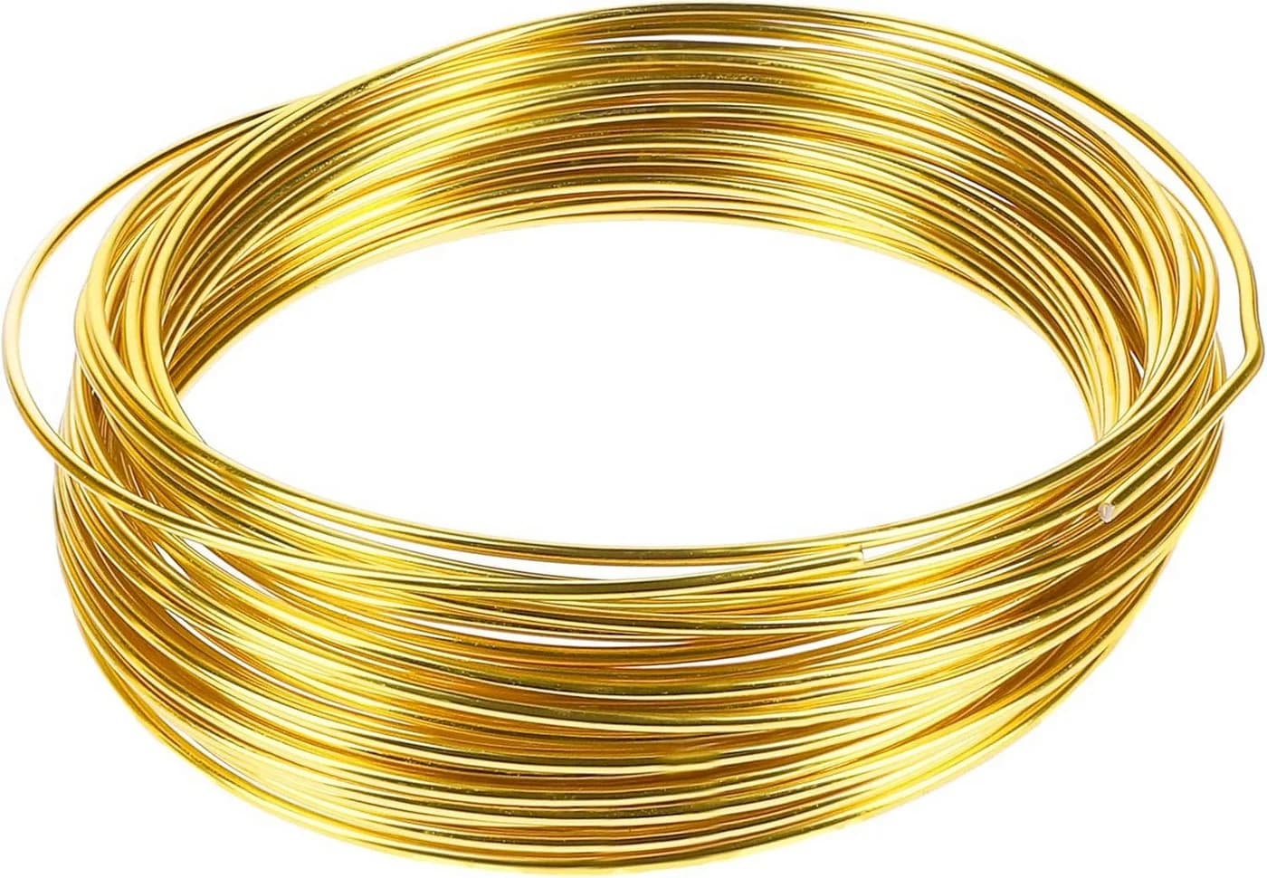 mumbi Basteldraht Aluminium Gold 10m, 2mm stark – Schmuck- & Dekodraht DIY - Bild 2