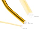 mumbi Basteldraht Aluminium Gold 10m, 2mm stark – Schmuck- & Dekodraht DIY Bild 4