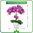 PASCH Kunstorchidee 40cm Hochglanz-Keramiktopf Lila/Rosa/Weiß Bild 5
