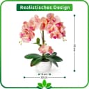 PASCH Kunstorchidee 40cm Hochglanz-Keramiktopf Hellrosa Bild 5