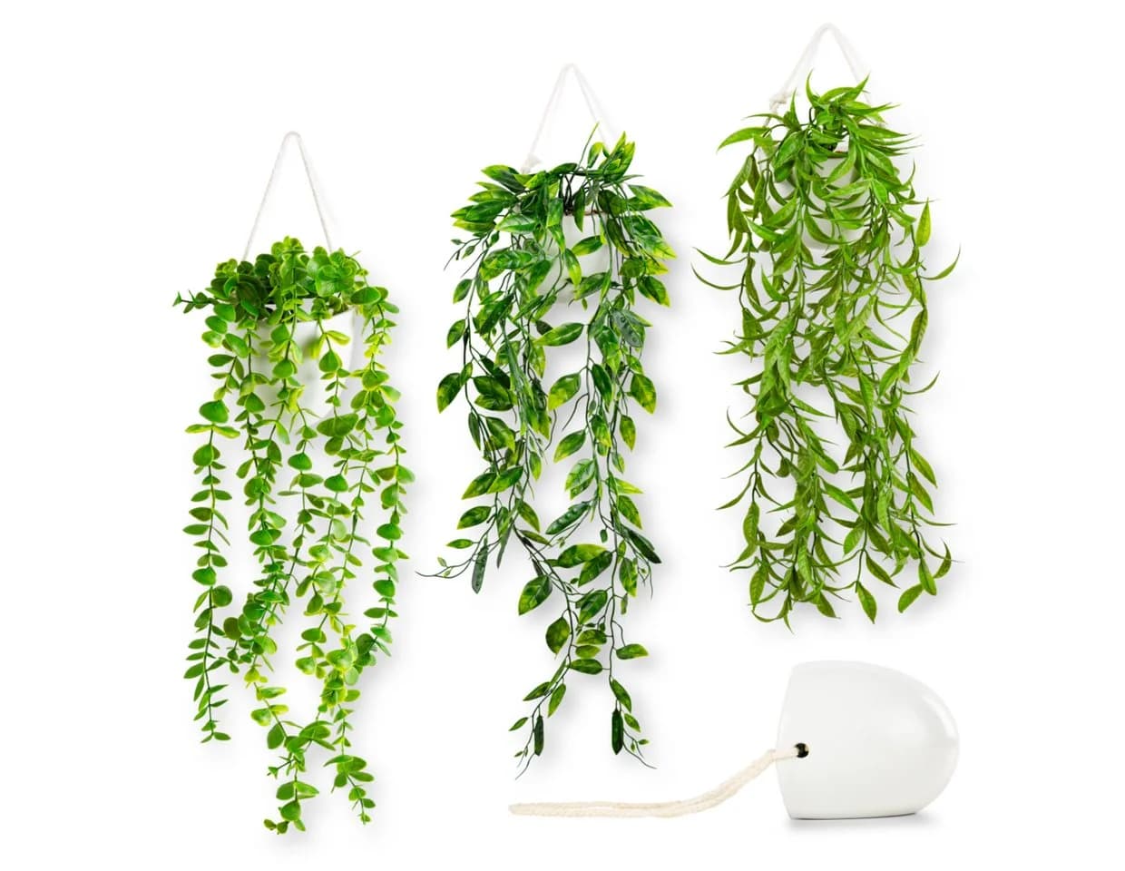 PASCH Kunstpflanze hängend im Keramiktopf Efeu Eukalyptus Monstera - Bild 2