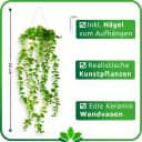PASCH Kunstpflanze hängend im Keramiktopf Efeu Eukalyptus Monstera Bild 4