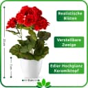 PASCH Kunstblumen im Topf, Geranie, Kamelie, Orchidee, Azalee, Veilchen Bild 4
