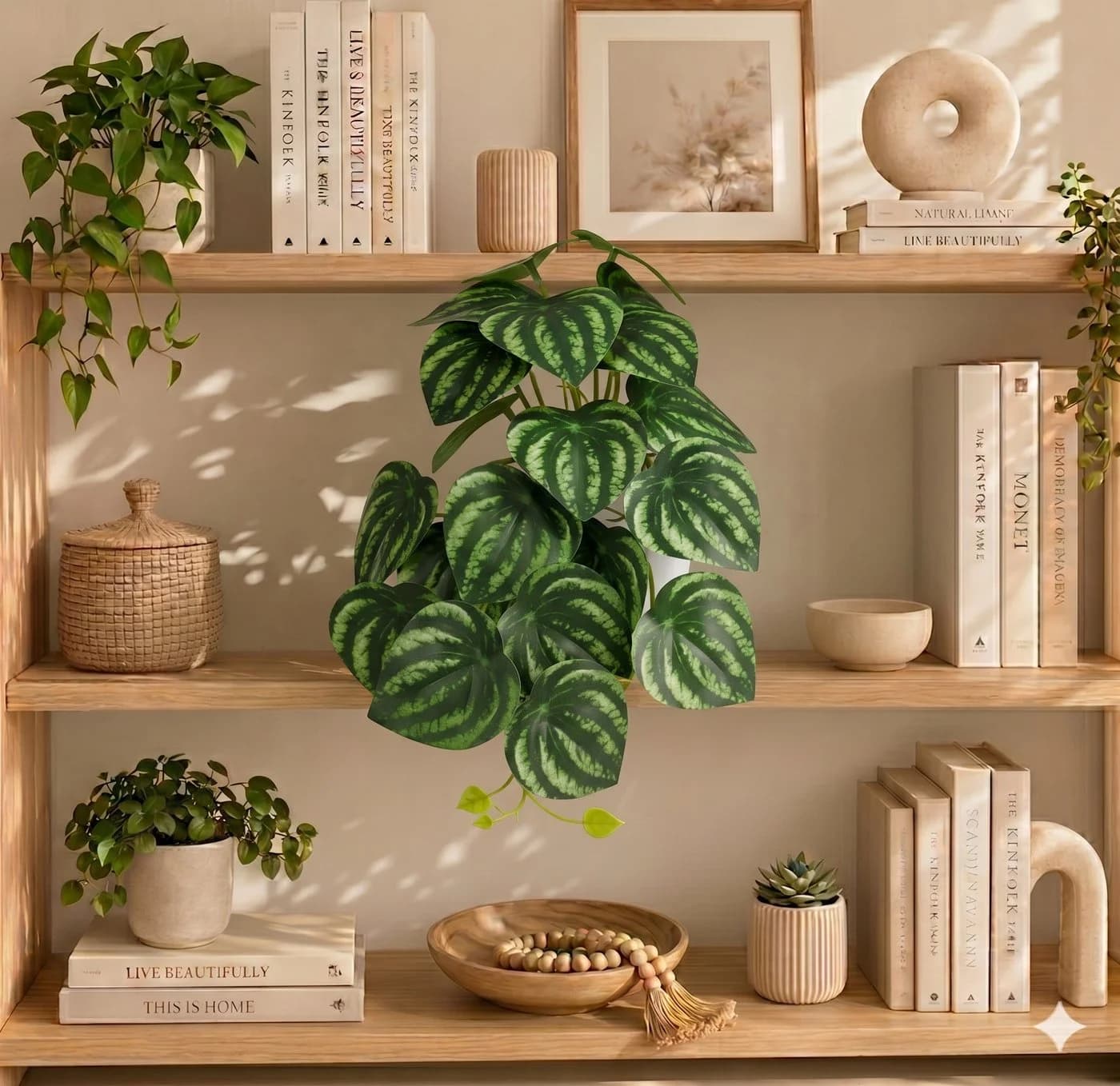 PASCH Kunstpflanze Hängepflanze Set Urban Jungle Weißer Topf - Bild 1